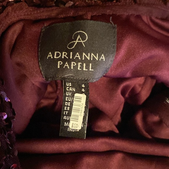 LIKE NEW! Adrianna Papell long sequin gown - Picture 5 of 5